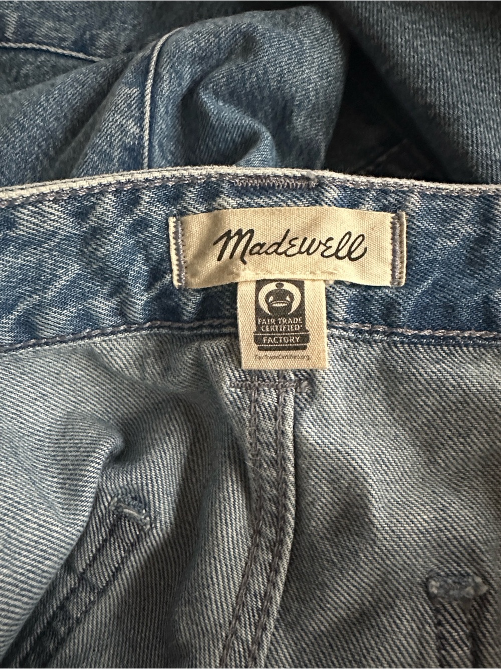 Madewell the Darted Barrel Leg Jeans 31 Riverbend Medium Wash Rigid Raw Hems - Picture 13 of 15